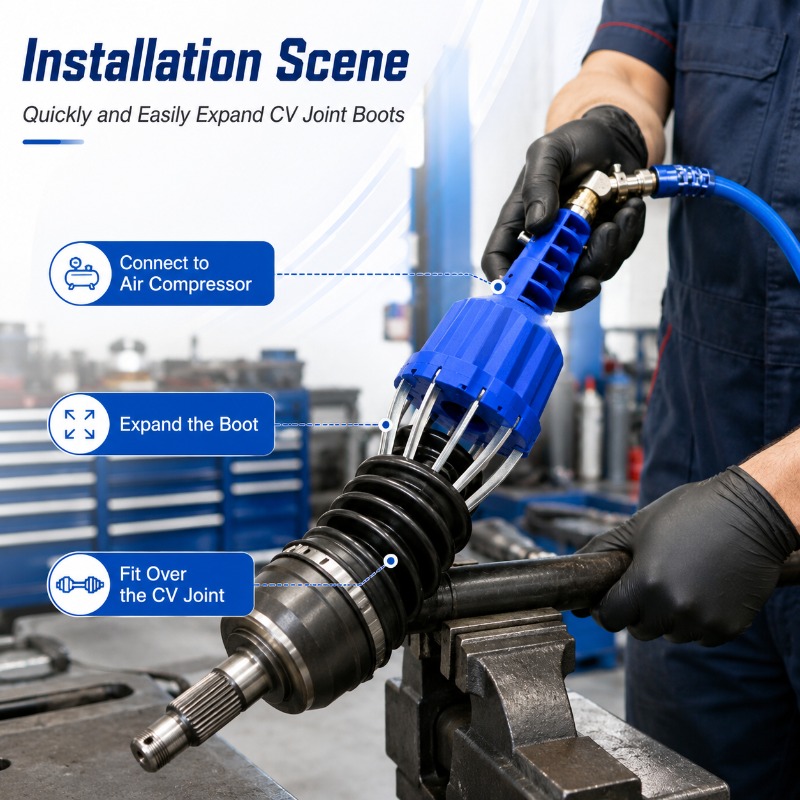 Power Tools In Automotive - Outil universel pneumatique pour l'installation des
