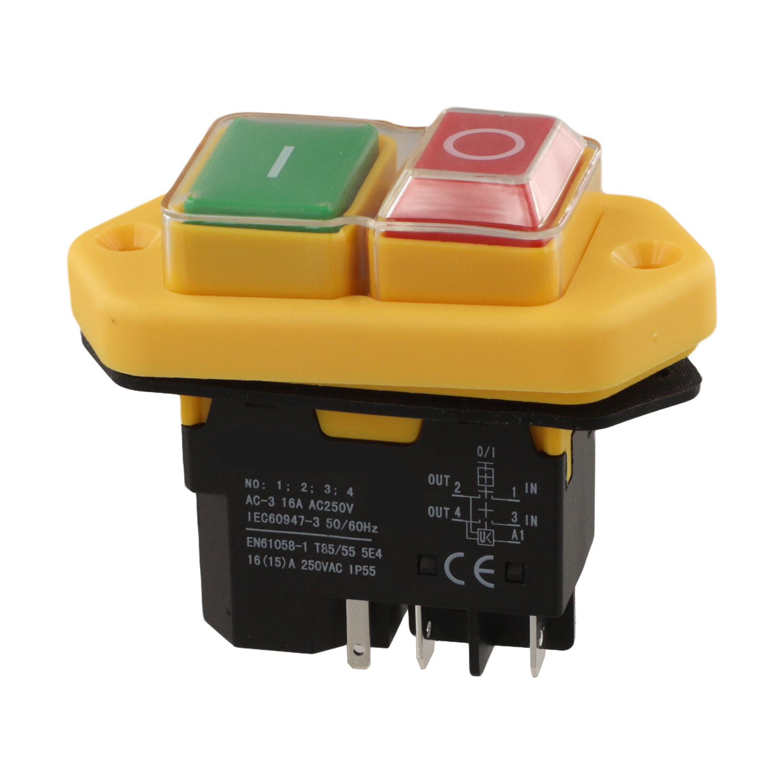 Power Tools Green - Interrupteur à bouton-poussoir KlD-28A 5 broches