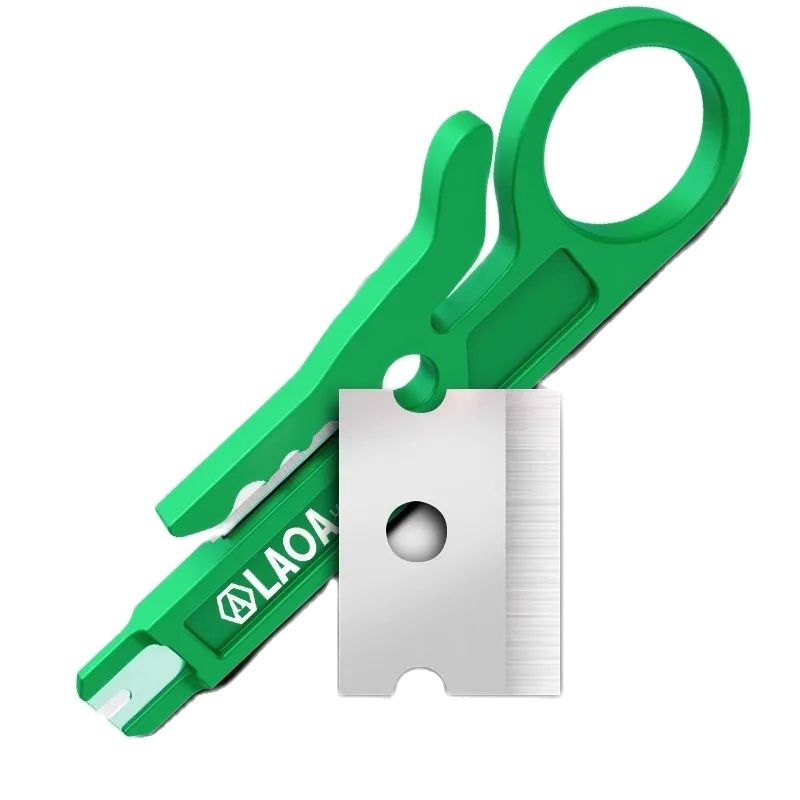 Power Tools Green - LAOA Couteau vert multifonctionnel compact, dénudeur