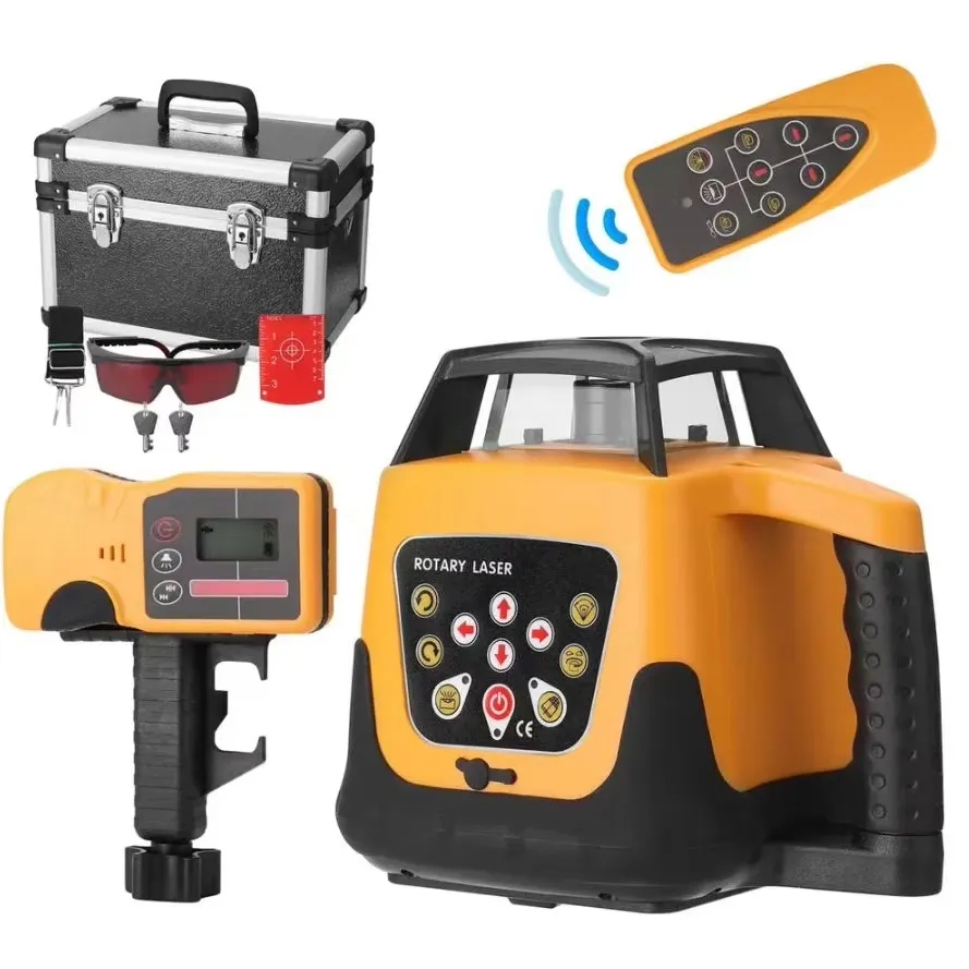 Power Tools Green - Niveau laser rotatif automatique 500m rouge/vert,