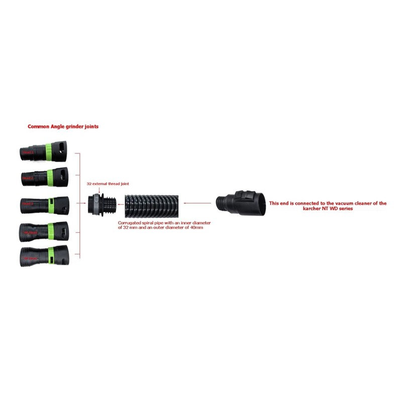 Power Tools Festool - Connecteur d'aspiration exquis pour outils électriques