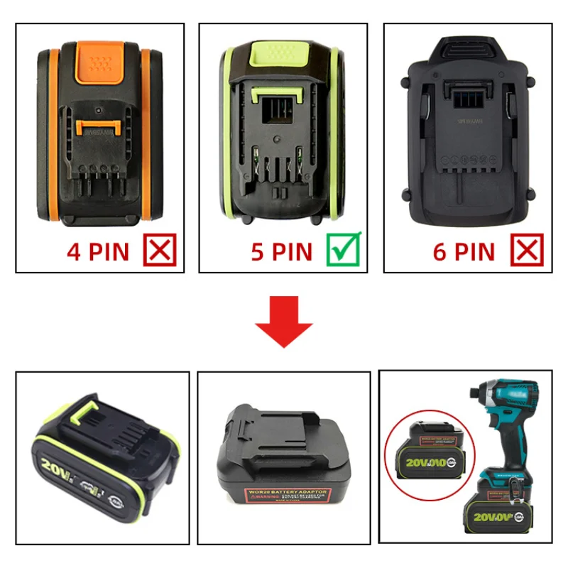 Adaptateur de batterie au lith - Power Tools Battery Adapter avis et prix